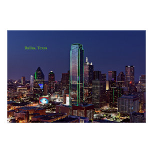 Dallas, Texas-Luftbild, Poster