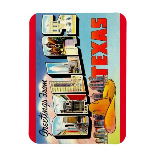 Dallas Texas Magnet (Vertikal)