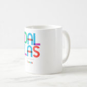 Dallas Texas Mitte Jahrhundert, Pop Art, Kaffeetasse (VorderseiteRechts)