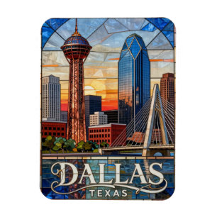 Dallas Texas Moderne Skyline Reunion Tower 🌆 Magnet