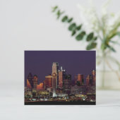 Dallas, Texas, Nachtskyline Postkarte (Stehend Vorderseite)