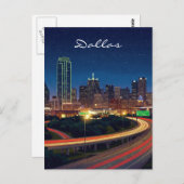 Dallas Texas Night Postcard Postkarte (Vorne/Hinten)