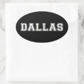 Dallas Texas Ovaler Aufkleber (Tasche)