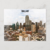 Dallas Texas Panorama VIew City Silhouette Postkarte (Vorderseite)