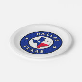 Dallas Texas Pappteller (Schrägansicht)