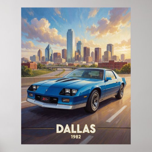 Dallas Texas Performance Roads 1982 Poster (Vorne)