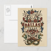 Dallas Texas Postkarte (Vorne/Hinten)