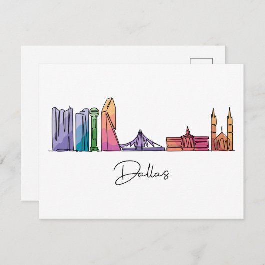 Dallas TEXAS Postkarte (Vorne/Hinten)