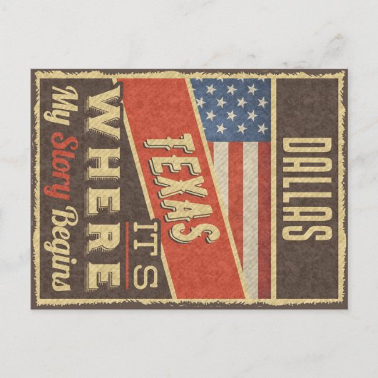 Dallas Texas Postkarte (Vorderseite)