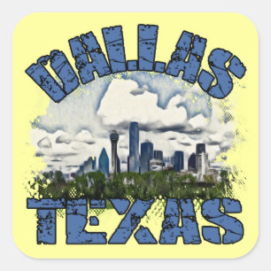 Dallas, Texas Quadratischer Aufkleber