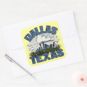 Dallas, Texas Quadratischer Aufkleber (Umschlag)