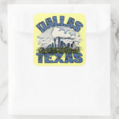 Dallas, Texas Quadratischer Aufkleber (Tasche)