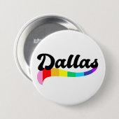 Dallas Texas Regenbogen schwule Pride TX LGBTQ Rec Button (Vorne & Hinten)