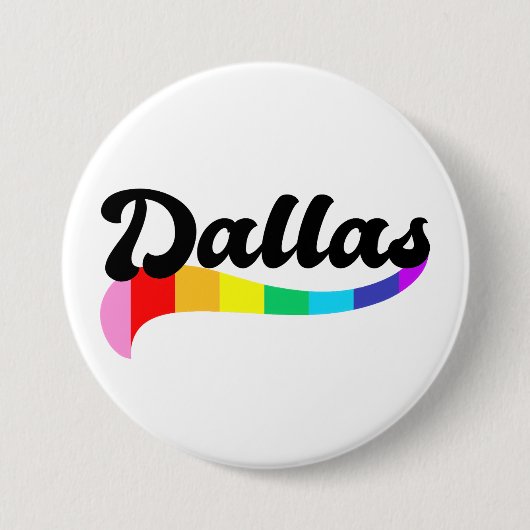 Dallas Texas Regenbogen schwule Pride TX LGBTQ Rec Button (Vorderseite)