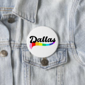 Dallas Texas Regenbogen schwule Pride TX LGBTQ Rec Button (Beispiel)