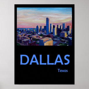 Dallas Texas Retro Reiseposter Poster