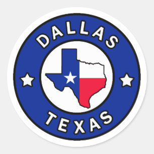 Dallas Texas Runder Aufkleber