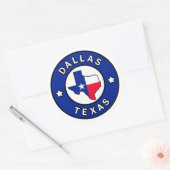Dallas Texas Runder Aufkleber (Umschlag)