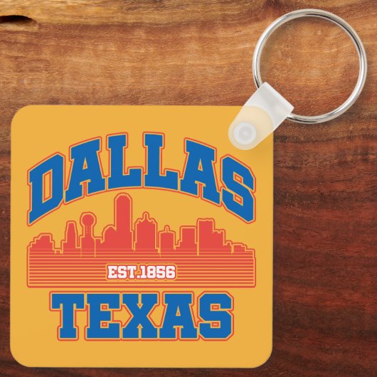 Dallas, Texas Schlüsselanhänger (Rückseite)