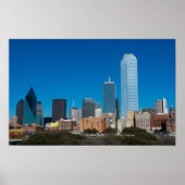 Dallas Texas skyline at sunset Poster (Vorne)