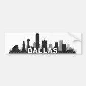Dallas Texas Skyline Autoaufkleber (Vorne)