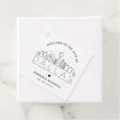 Dallas, Texas Skyline | Begrüßung Geschenkanhänger (Beispiel)