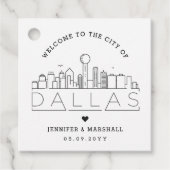 Dallas, Texas Skyline | Begrüßung Geschenkanhänger (Vorderseite)
