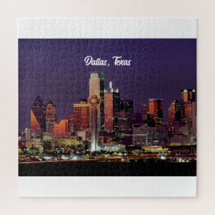 Dallas, Texas Skyline bei Dämmerung Puzzle