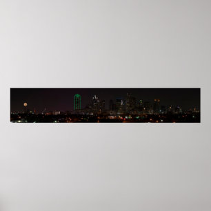 Dallas, Texas Skyline bei Nacht Poster