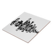 Dallas, Texas skyline Fliese (Seite)