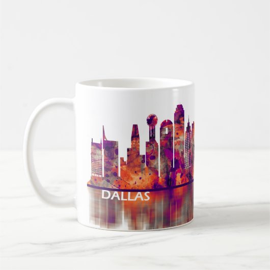 Dallas Texas Skyline Kaffeetasse (Links)