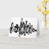 Dallas, Texas skyline Karte (Gelbe Blume)