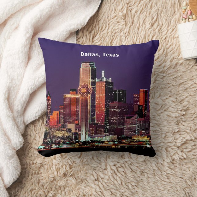 Dallas, Texas Skyline Kissen (Decke)