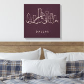 Dallas Texas Skyline Leinwanddruck (Insitu (Schlafzimmer))
