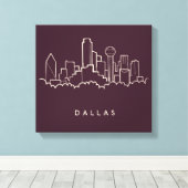 Dallas Texas Skyline Leinwanddruck (Insitu (Holzboden))