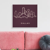Dallas Texas Skyline Leinwanddruck (Insitu (Wohnzimmer))