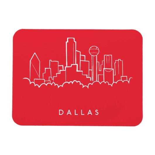 Dallas Texas Skyline Magnet (Horizontal)