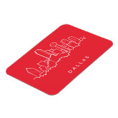 Dallas Texas Skyline Magnet (Linke Seite)