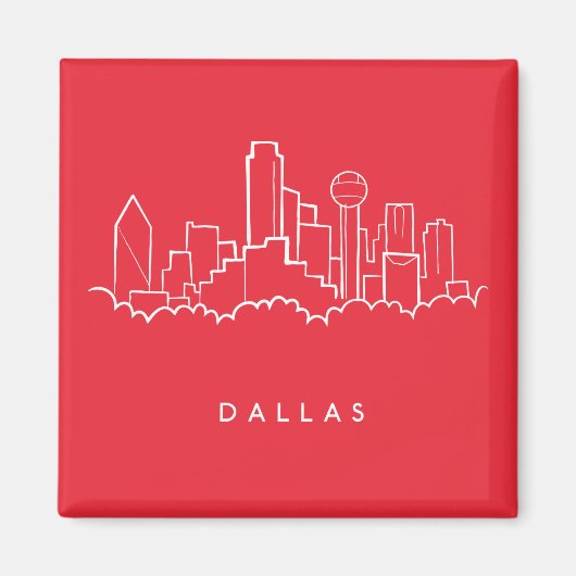 Dallas Texas Skyline Magnet (Vorne)