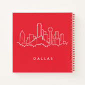 Dallas Texas Skyline Notizblock (Rückseite)