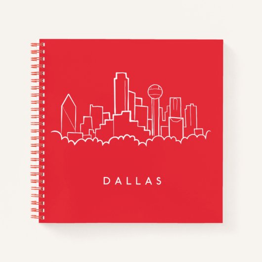 Dallas Texas Skyline Notizblock (Vorderseite)