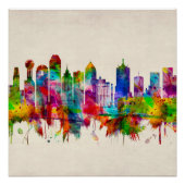 Dallas Texas Skyline Poster (Vorderseite)