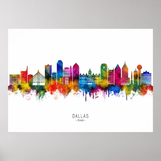 Dallas Texas Skyline Poster (Vorne)