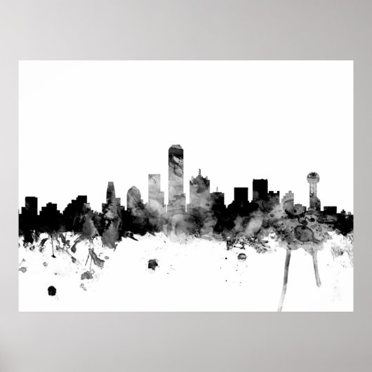 Dallas Texas Skyline Poster (Vorne)