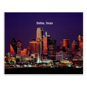 Dallas, Texas Skyline Poster (Vorderseite)
