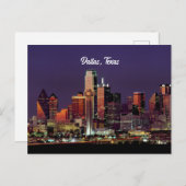 Dallas, Texas skyline Postkarte (Vorne/Hinten)