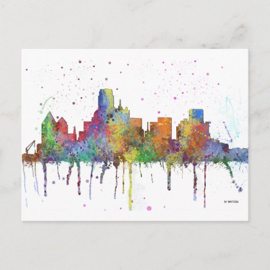 DALLAS, TEXAS SKYLINE POSTKARTE (Vorderseite)