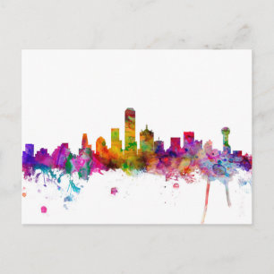 Dallas Texas Skyline Postkarte