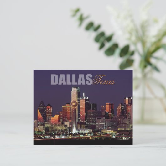 Dallas, Texas skyline Postkarte (Stehend Vorderseite)