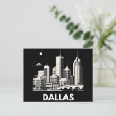 Dallas Texas Skyline Postkarte (Stehend Vorderseite)